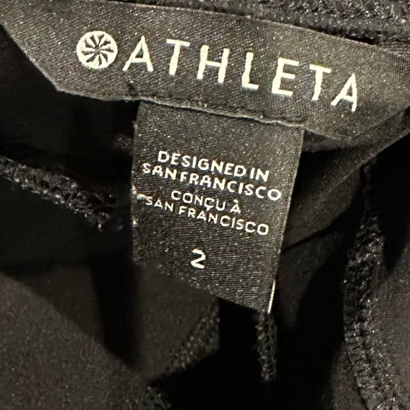 EUC Athleta Sz 2 black women's dress pants straight leg pleated career gorgeous - Picture 4 of 4